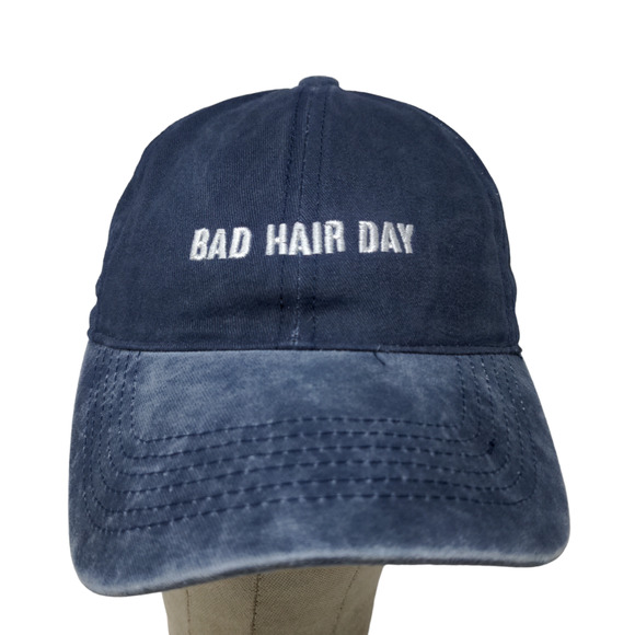 David and Young Men's Slideback Hat Blue OSFM Bad Hair Day Embroidered Logo - Picture 1 of 11